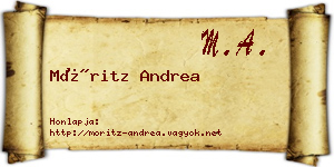 Móritz Andrea névjegykártya