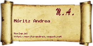 Móritz Andrea névjegykártya
