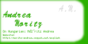 andrea moritz business card